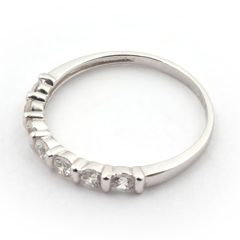 Bague  Carador en or blanc 375/000 et oxydes de zirconium