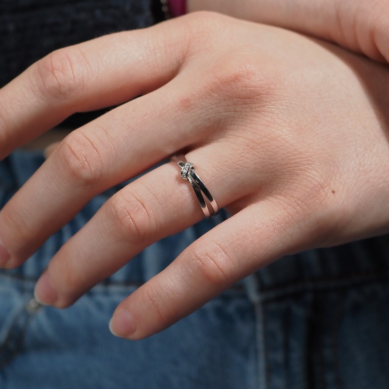 Bague Carador femme en Or Blanc 375/000 et oxyde de zirconium