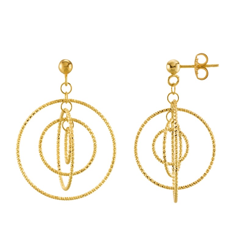 Boucles d'oreilles Jourdan - Cosmik - en Argent 925/000 avec anneaux