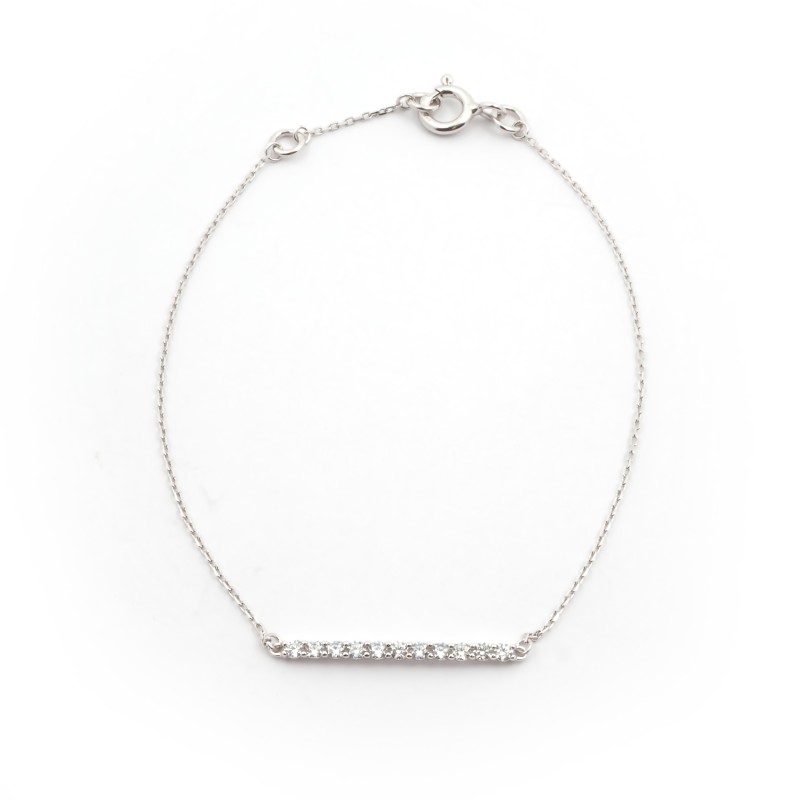 Bracelet Carador Femme en or blanc 375/000 et oxydes de zirconium
