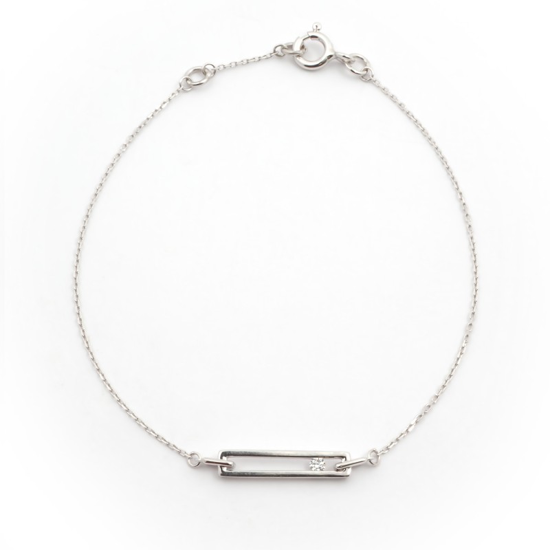 Bracelet Carador Femme en or blanc 375/000 et oxydes de zirconium