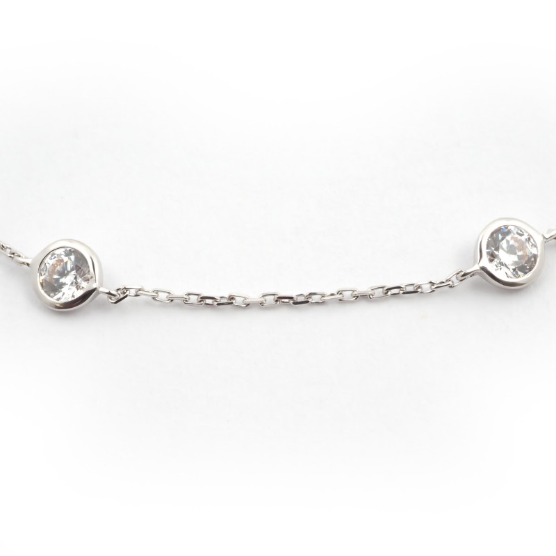 Bracelet Femme Oxydes de Zirconium Or Blanc 375