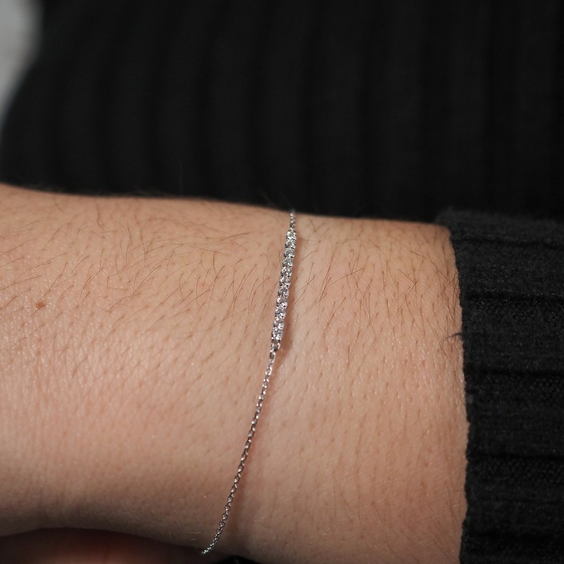 Bracelet Carador Femme en or blanc 375/000 et oxydes de zirconium
