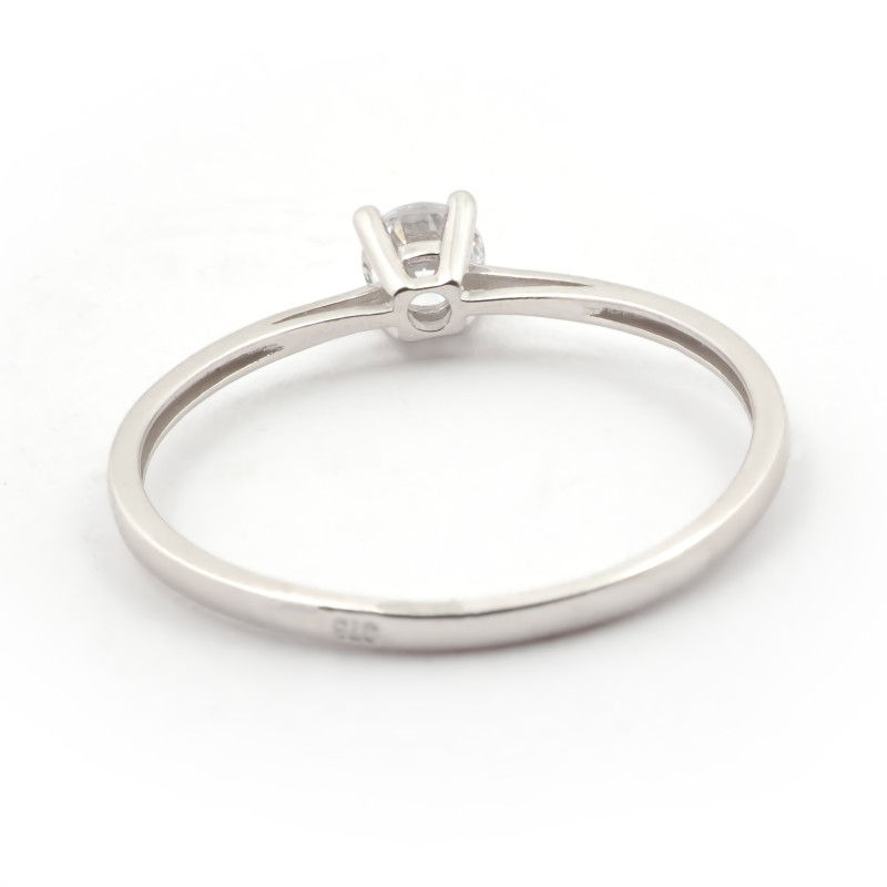Bague Carador trilogie or blanc 375/000 et oxydes de zirconium