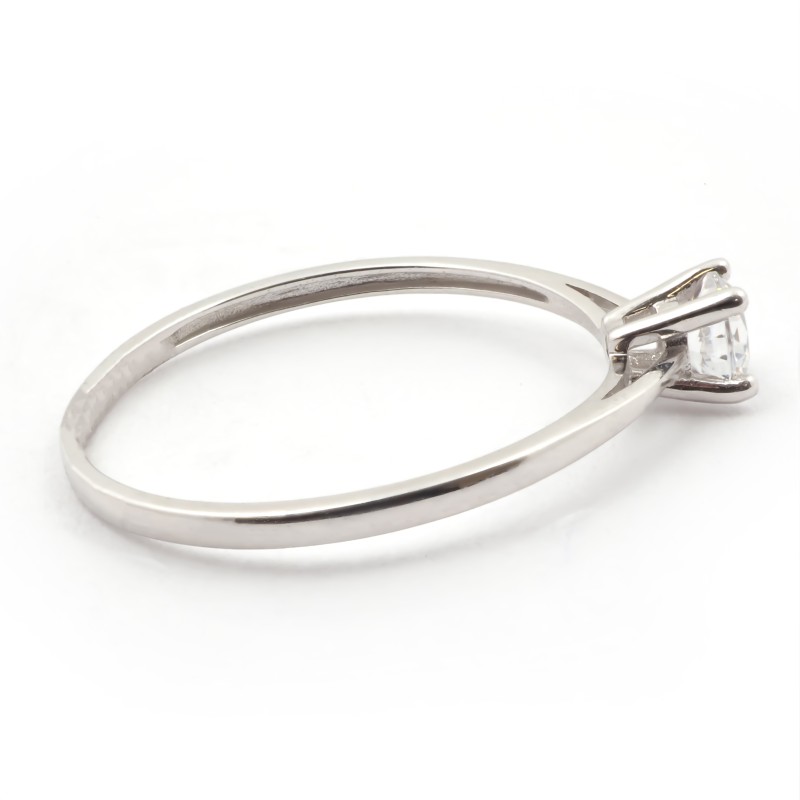 Bague Carador trilogie or blanc 375/000 et oxydes de zirconium