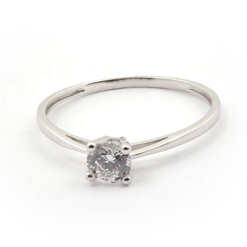 Bague Carador trilogie or blanc 375/000 et oxydes de zirconium