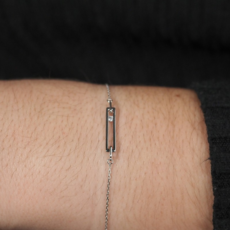 Bracelet Carador Femme en or blanc 375/000 et oxydes de zirconium