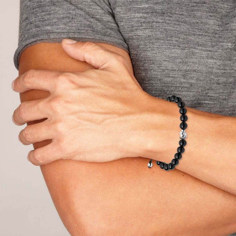 Bracelet Homme Diesel perles noires