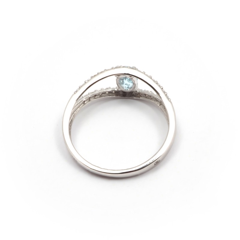 Bague Bijouterie Carador Topaze et or Gris 750/000