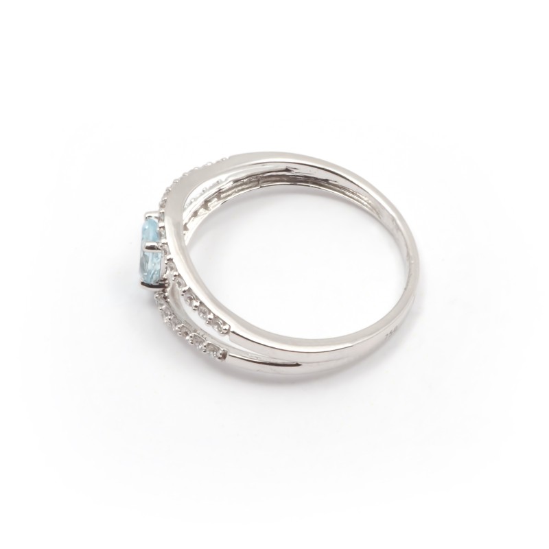 Bague Bijouterie Carador Topaze et or Gris 750/000