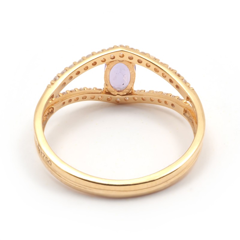 Bague Carador femme Collection Améthyste en or jaune 750/000