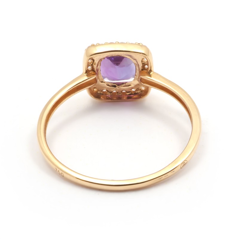 Bague Carador Or jaune 750/000 et Améthyste