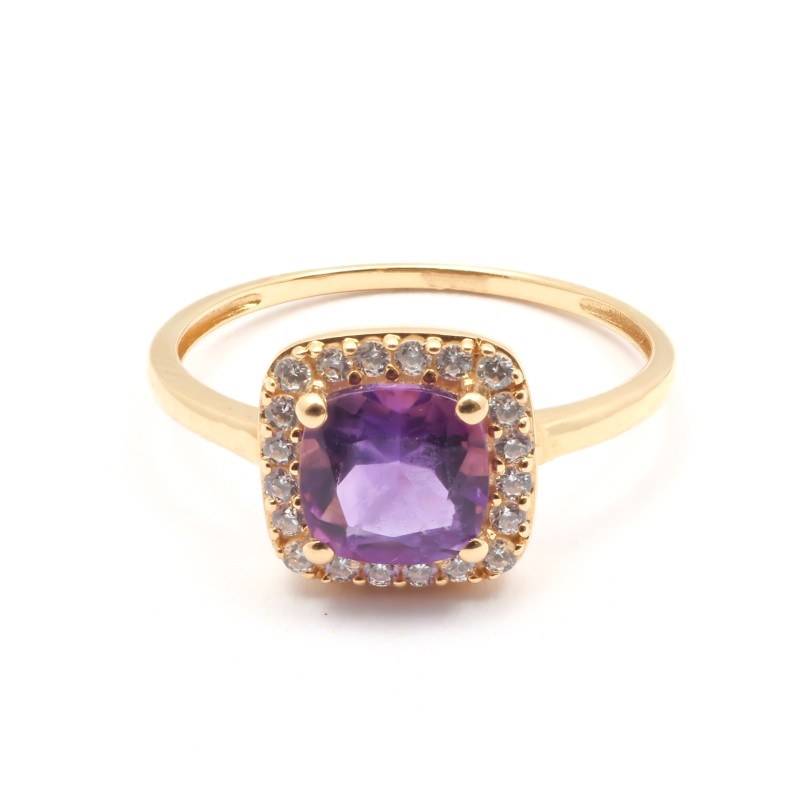 Bague Carador Or jaune 750/000 et Améthyste