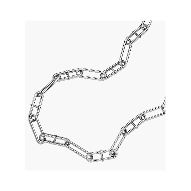 Collier chaîne Fossil Femme en acier argenté