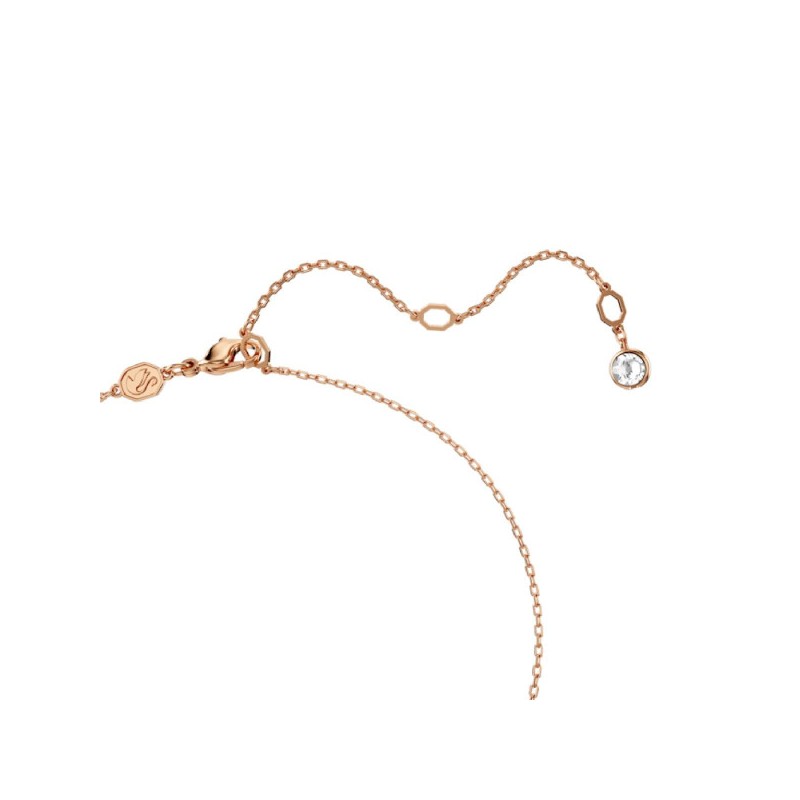 Collier Swarovski Femme Hyperbola pavé motif infini doré rose