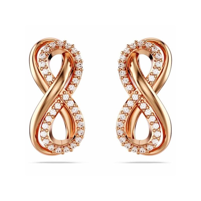 Boucles d'oreilles Swarovski Femme Hyperbola Fig Pave doré rose