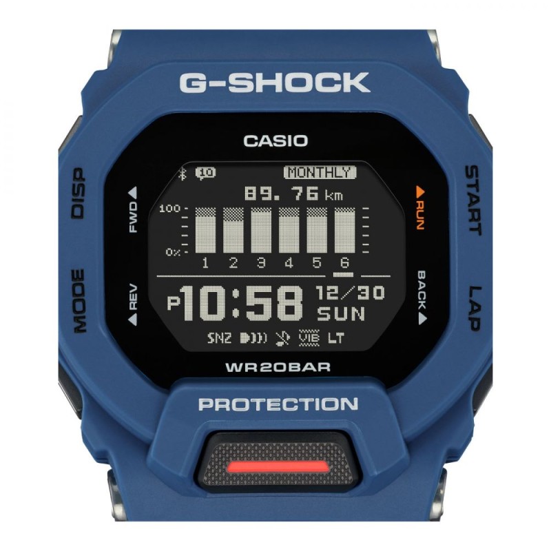 Montre Homme Casio G-SQUAD en résine bleu