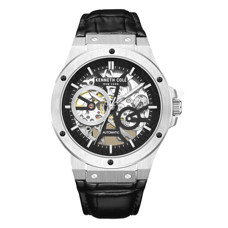 Montre Kenneth Cole Automatique Homme Bracelet Cuir Noir