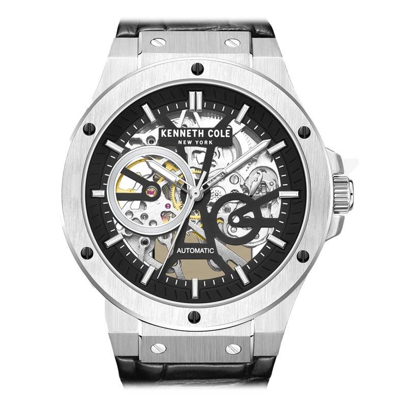 Montre Kenneth Cole Automatique Homme Bracelet Cuir Noir