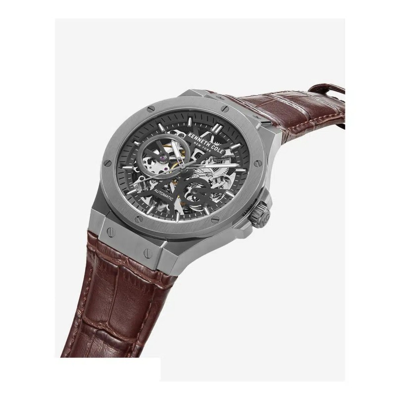 Montre Kenneth Cole Automatique Cuir Marron