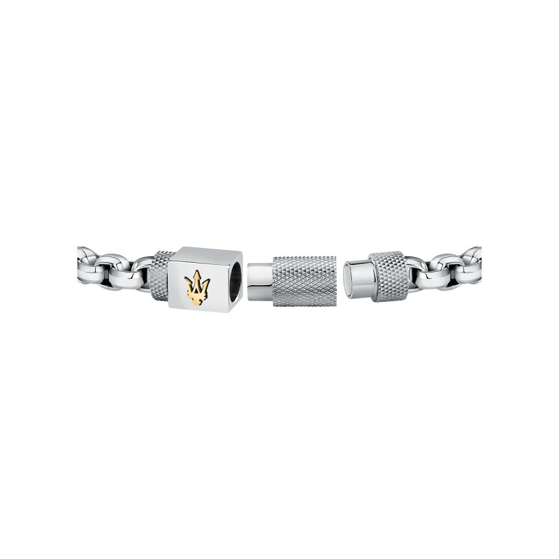 Bracelet Maserati Homme acier argenté