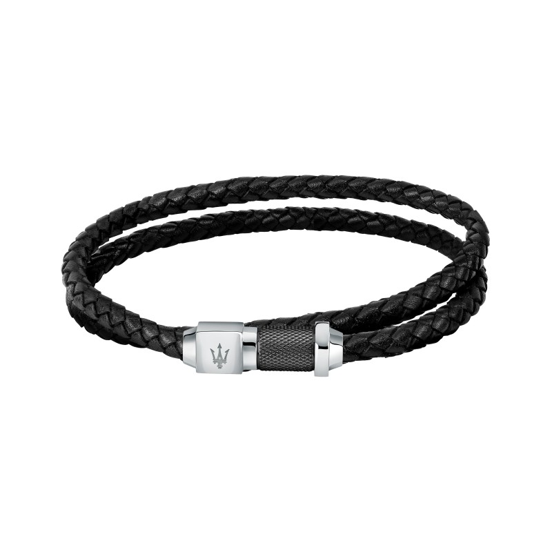 Bracelet Maserati Homme Cuir Noir