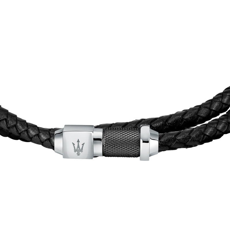 Bracelet Maserati Homme Cuir Noir