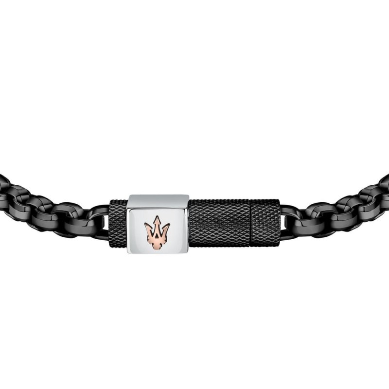 Bracelet Maserati Homme Noir en acier magnétique