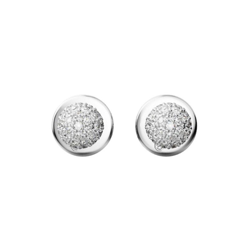 BOUCLES D OREILLES FEMME SWAROSVKI LUNA METAL ARGENTE