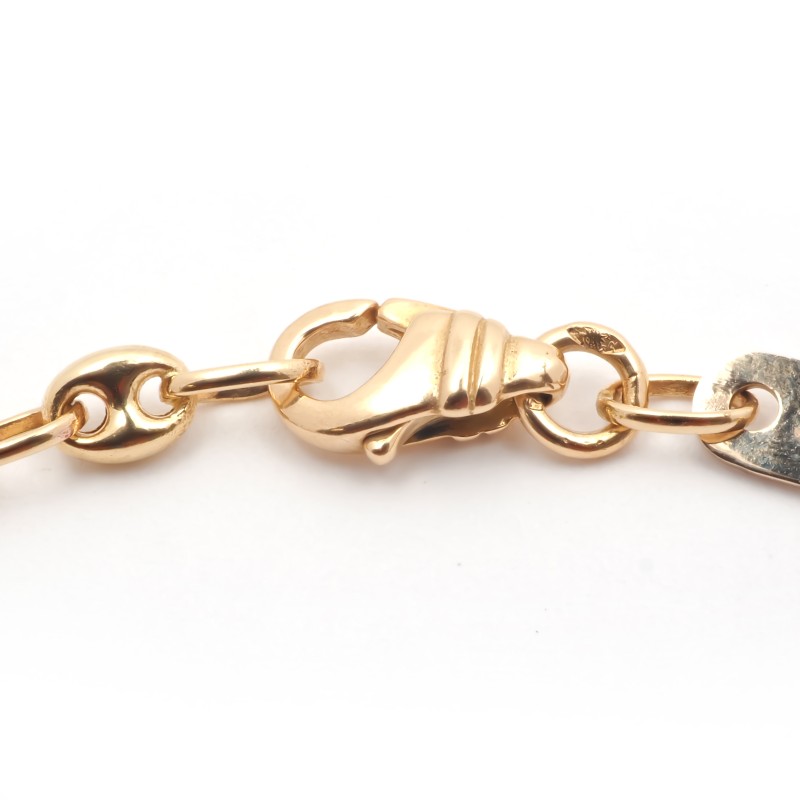 Bracelet en or jaune 750/000 CARADOR maille grain de café
