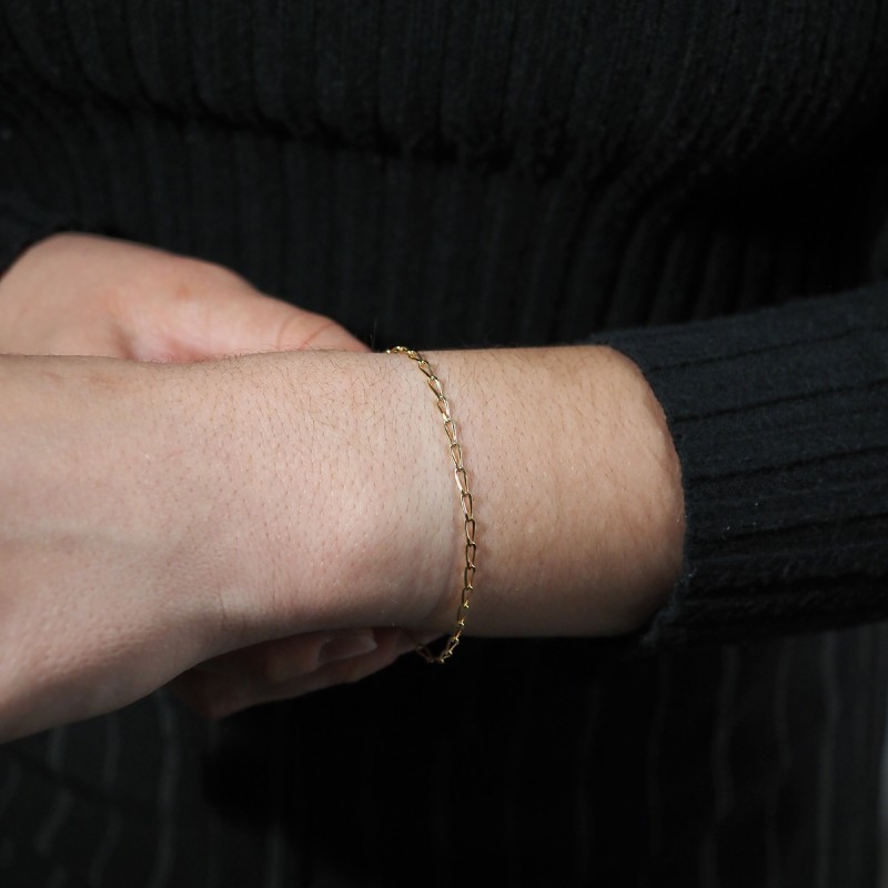 Bracelet en or jaune 750/000 CARADOR maille cheval