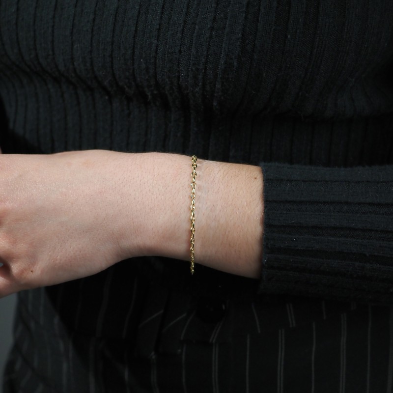 Bracelet Femme en Maille Marine Or Jaune 750