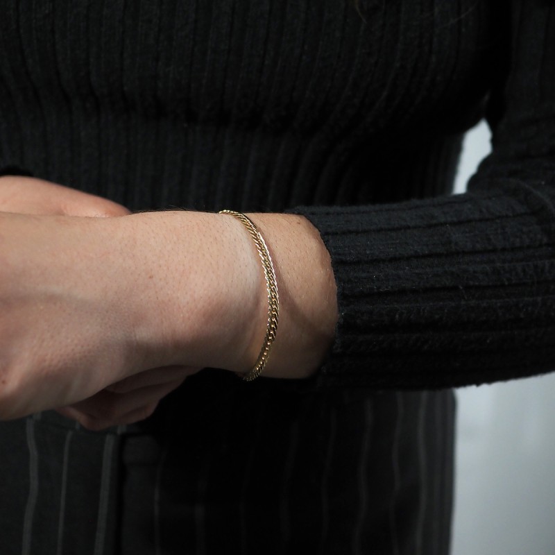 Bracelet en or jaune 750/000 maille anglaise CARADOR
