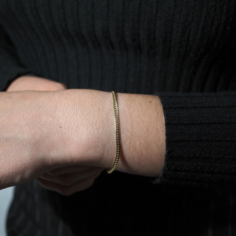 Bracelet en or jaune 750/000 maille anglaise CARADOR