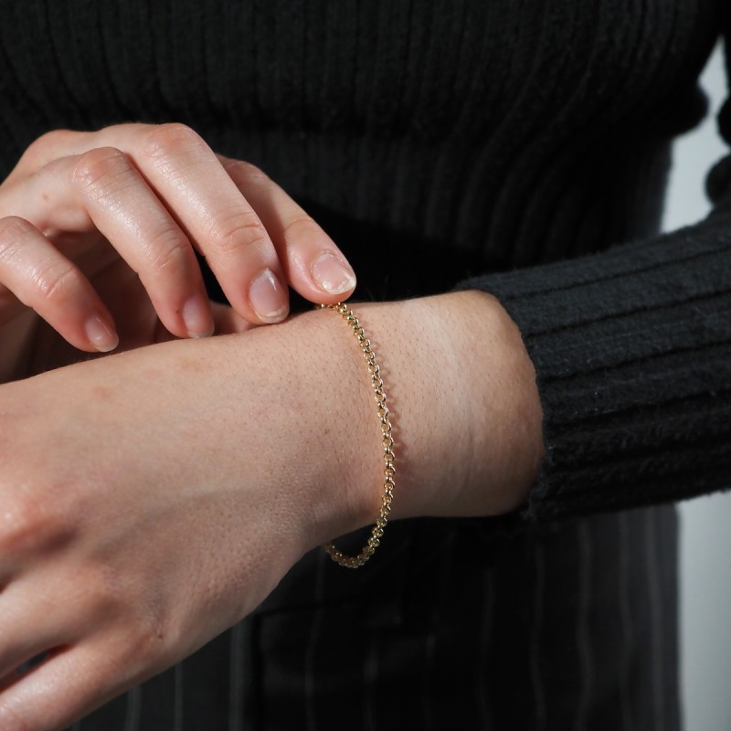 Bracelet en or jaune 750/000 CARADOR maille jaseron