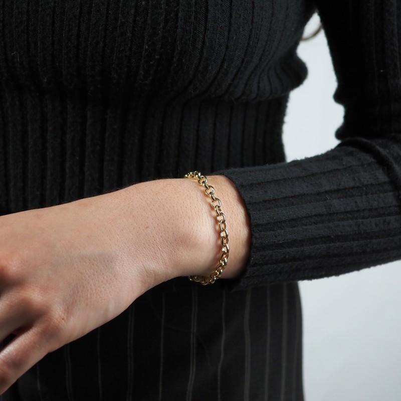 Bracelet Carador or jaune 750/000 maille JASERON