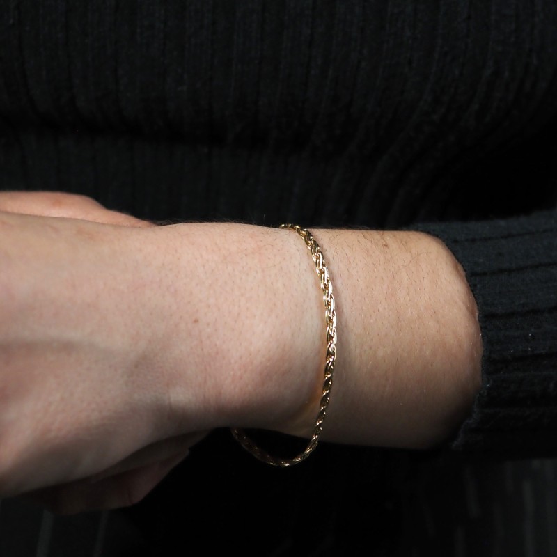 Bracelet Carador or jaune 750/000 maille S