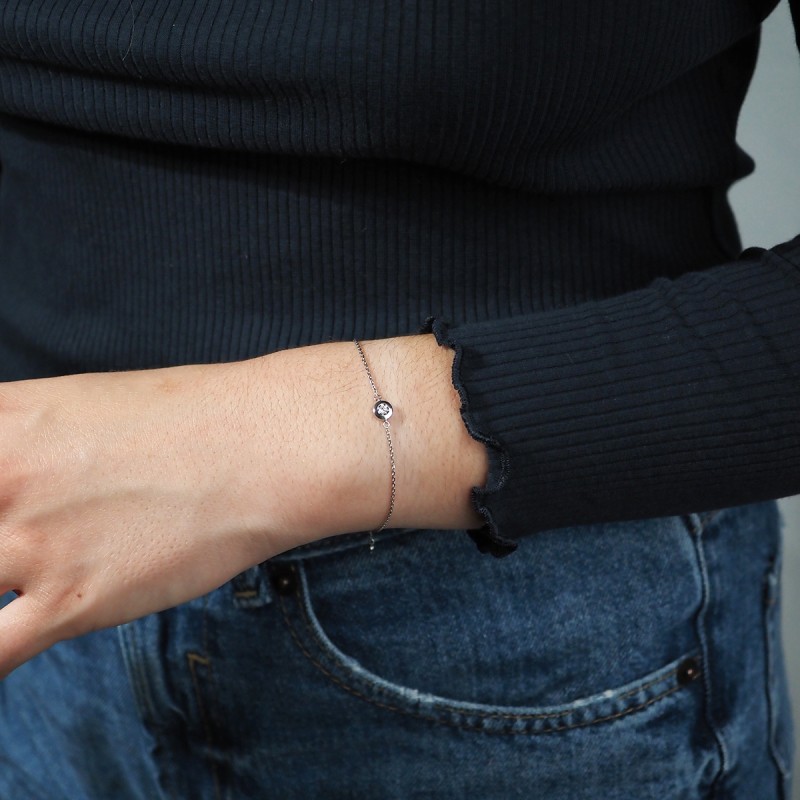 Bracelet CARADOR Or Blanc 750/000 avec diamant