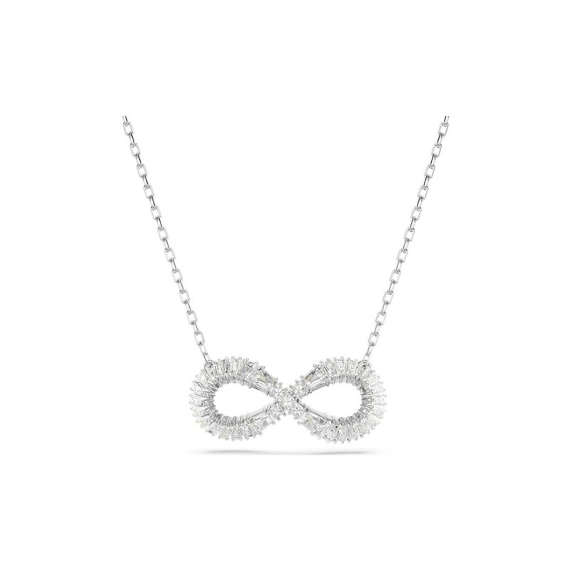 COLLIER FEMME SWAROVSKI HYPERBOLA METAL ARGENTE CRISTAUX BLANCS
