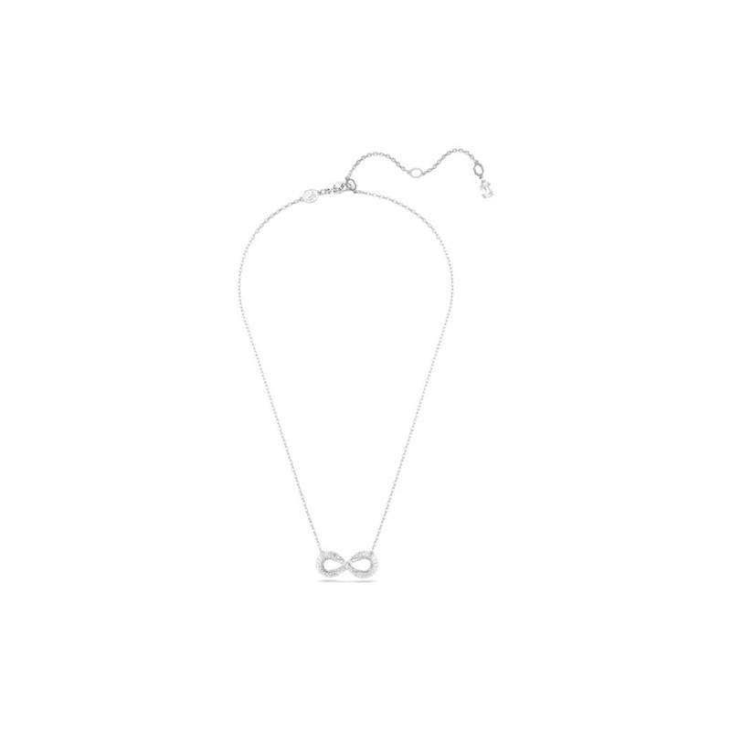 COLLIER FEMME SWAROVSKI HYPERBOLA METAL ARGENTE CRISTAUX BLANCS