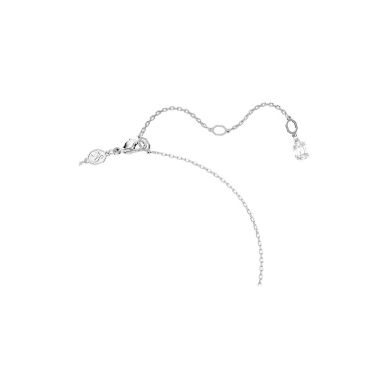 COLLIER FEMME SWAROVSKI HYPERBOLA METAL ARGENTE CRISTAUX BLANCS