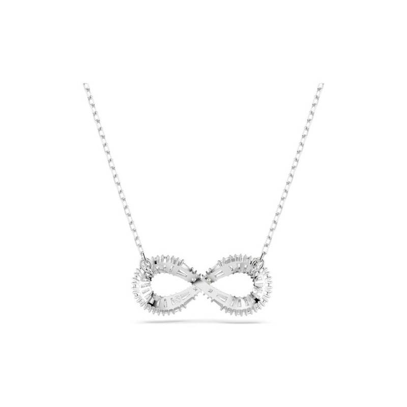 COLLIER FEMME SWAROVSKI HYPERBOLA METAL ARGENTE CRISTAUX BLANCS