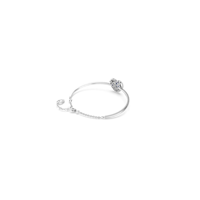 BRACELET FEMME SWAROSVKI HYPERBOLA SOFT HEARTT METAL ARGENTE CRISTAUX BANC ET BLEU