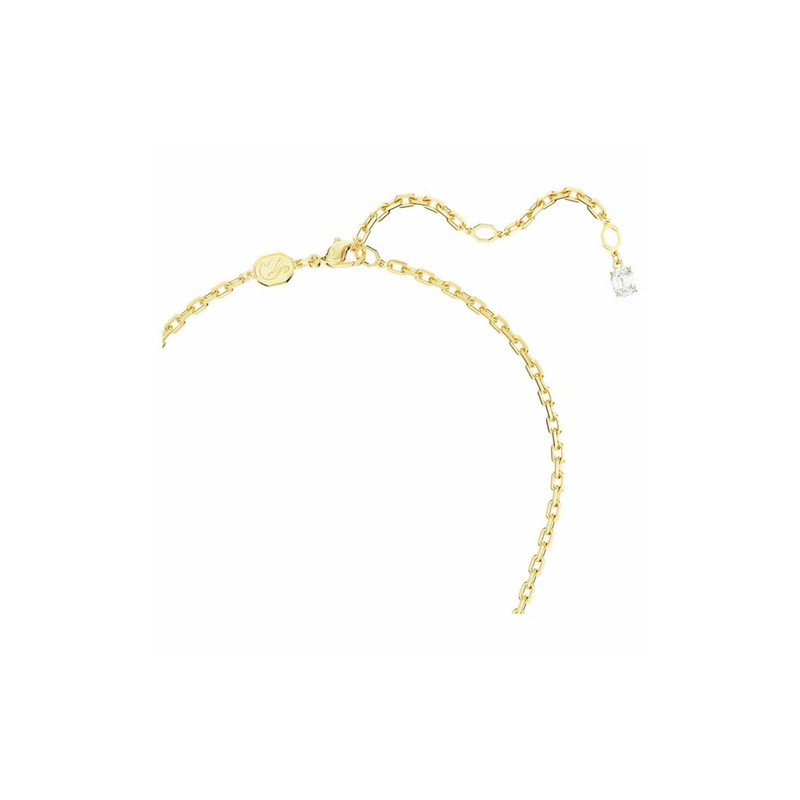 COLLIER FEMME SWAROVSKI IMBER METAL DORE CRISTAL ROSE