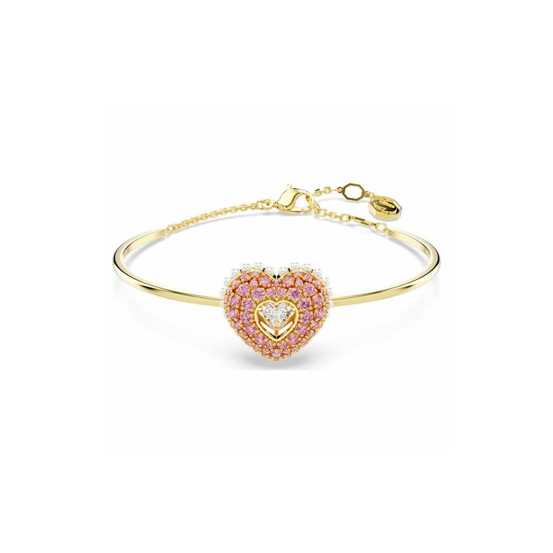 BRACELET FEMME SWAROSVKI HYPERBOLA SOFT METAL DORE ET CRISTAUX BICOLORES