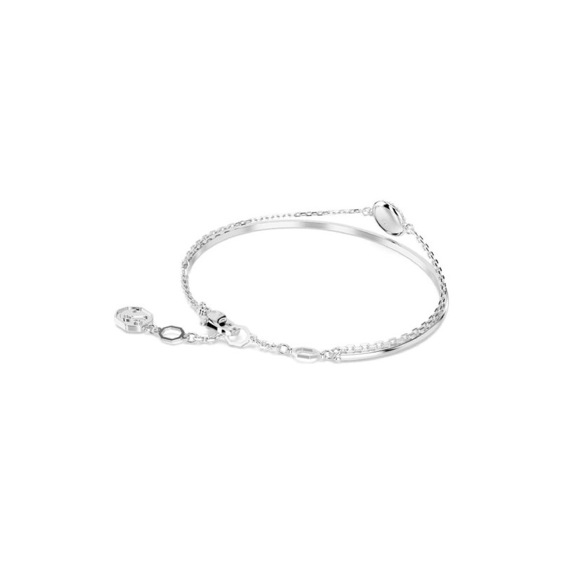 BRACELET FEMME SWAROSVKI METEORA METAL ARGENTE CRISTAUX BLANC
