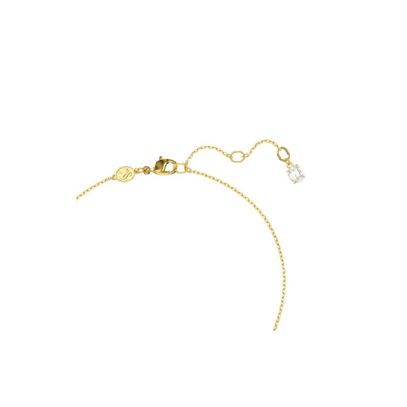 COLLIER FEMME SWAROVSKI HYPERBOLA HEART METAL DORE BLANCS ET ROSE