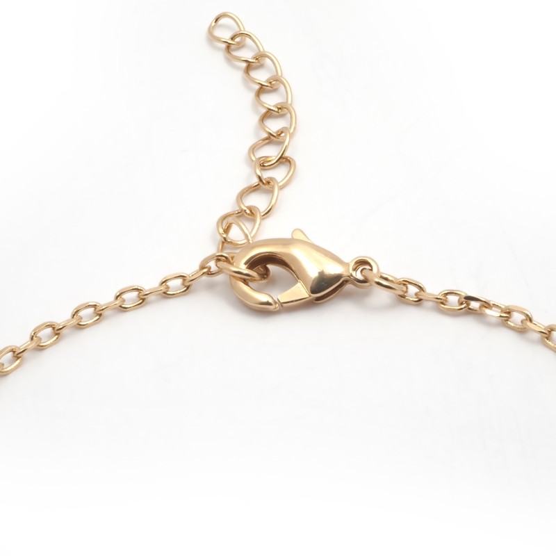 Bracelet fantaisie femme carador en plaqué or avec oxydes de zirconium modèle croissant de lune