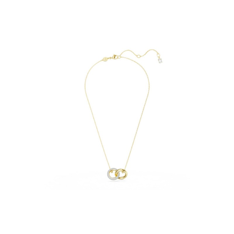 COLLIER FEMME SWAROVSKI DEXTERA METAL DORE CRISTAUX BLANCS