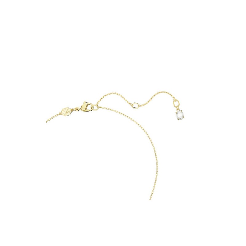 COLLIER FEMME SWAROVSKI DEXTERA METAL DORE CRISTAUX BLANCS